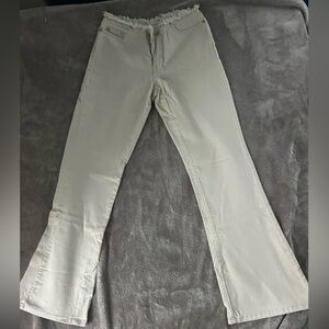 Cream Straight-Leg Pants